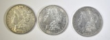 1879, 1880 & 1882-O NICE CIRC MORGAN DOLLARS