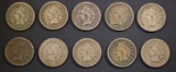 10-COPPER NICKEL INDIAN HEAD CENTS