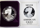 1989 PROOF AMERICAN SILVER EAGLE ORIG BOX/COA