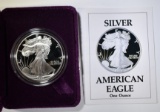 1990 PROOF AMERICAN SILVER EAGLE ORIG BOX/COA