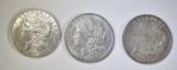 1884, 1885 & 1889 NICE CIRC MORGAN DOLLARS