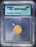 1856-S  GOLD DOLLAR  ICG EF-40 DETAILS