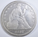 1847 SEATED LIBERTY DOLLAR FINE
