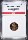 1976-S LINCOLN CENT BGC PERFECT PR DCAM RED