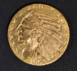 1909-D $5 GOLD INDIAN BU