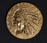 1911 $5 GOLD INDIAN AU/BU