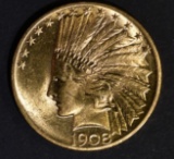 1908 $10 GOLD INDIAN CH BU