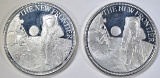 2-FOOT PRINTS ON THE MOON 1oz SILVER ROUNDS