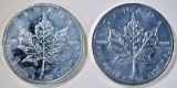 2-2010  1oz SILVER CANADA MAPLE LEAF COINS