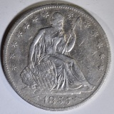 1855-O SEATED LIBERTY HALF DOLLAR  XF/AU
