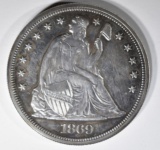 1869 SEATED LIBERTY DOLLAR  CH PROOF