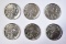 LOT OF 6 MIXED DATE BUFFALO NICKELS  AU