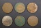 LOT OF 6 2-CENT PIECES  1864-1869.