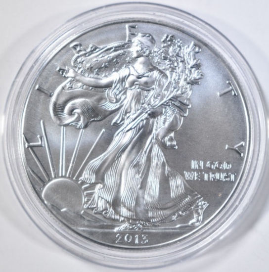 2013-W BURNISHED AMERICAN SILVER EAGLE  IN CAPSULE