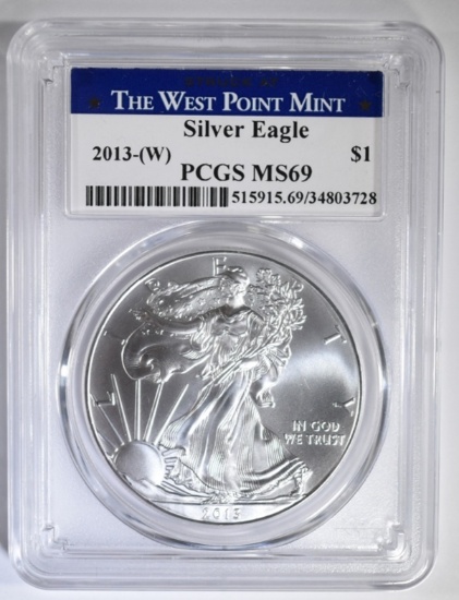 2013 (W)  SILVER EAGLE PCGS MS-69