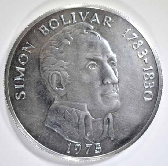 1975 PANAMA 20 BALBOAS SILVER  COIN