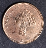 1861 GOLD DOLLAR  AU/UNC OFF CENTER