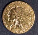 1909 $2.5 GOLD INDIAN CH BU