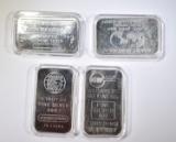 (4) 1 OZ SILVER BARS