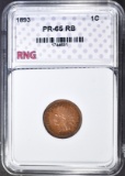 1893 INDIAN CENT RNG PROOF RB NICE