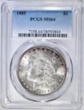 1885 MORGAN DOLLAR PCGS MS-64