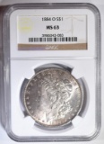 1884-O MORGAN DOLLAR  NGC MS-63