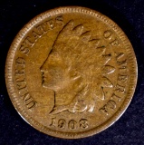 1908-S INDIAN CENT XF