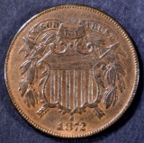1872 2 CENT PIECE AU