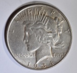 1934-D PEACE DOLLAR AU