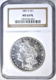 1881-S MORGAN DOLLAR NGC MS-63 PL