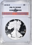 2018-W AMERICAN SILVER EAGLE AGP PERFECT PR DCAM