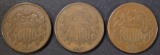 1865, 67 & 68 2-CENT PIECES