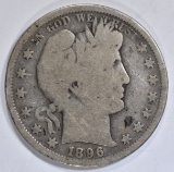 1896-S BARBER HALF DOLLAR GOOD