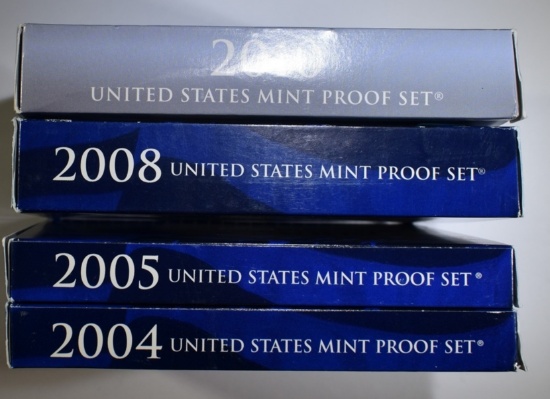 2004, 05, 08 & 2010 U.S. PROOF SETS