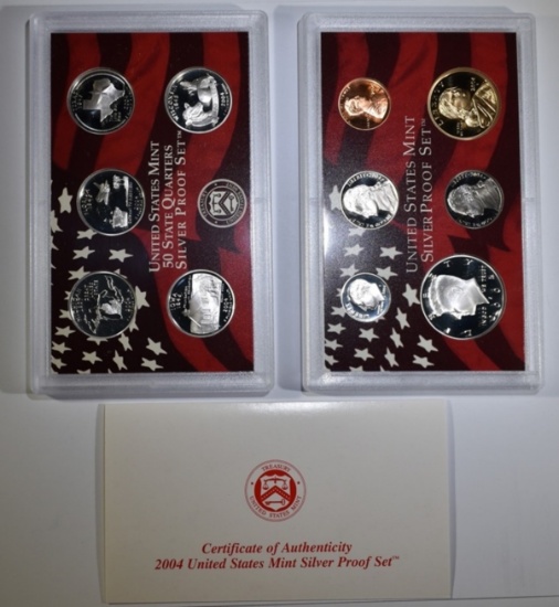 2004 U.S. MINT SILVER PROOF SET