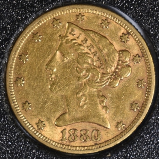 1880 $5 GOLD LIBERTY