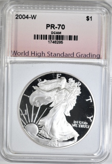 2004-W SILVER EAGLE WHSG PERFECT PR DCAM