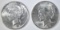 1924 & 25 PEACE DOLLARS  AU