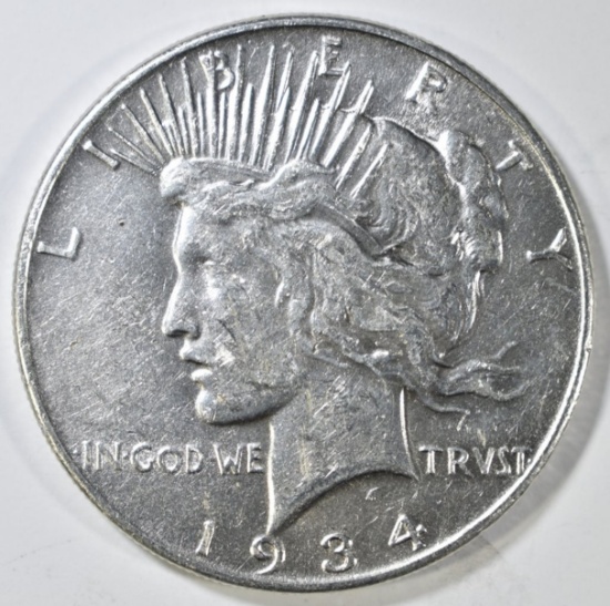 1934 PEACE DOLLAR AU