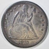1870-CC SEATED LIBERTY DOLLAR  NICE UNC