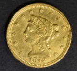 1852-C GOLD $2.5 LIBERTY  CH AU
