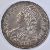 1831 BUST HALF DOLLAR  BU COLOR
