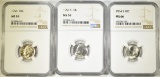 1954-S. 55-S, 58 ROOSEVELT DIMES NGC MS-66