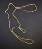14K GOLD 20.5 INCH NECKLACE, 7.0 DWT