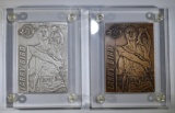 LARRY BIRD HIGHLAND MINT SILVER AND BRONZE CARDS