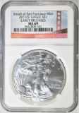 2011-(S) SILVER EAGLE NGC MS-69 EARLY RELEASES