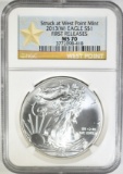 2013-(W) SILVER EAGLE NGC MS-70 1st RELEASES