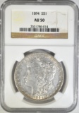 1894 MORGAN DOLLAR NGC AU-50