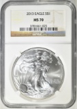 2013 AMERICAN SILVER EAGLE NGC MS-70