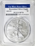 2018-W BURNISHED SILVER EAGLE PCGS SP-70